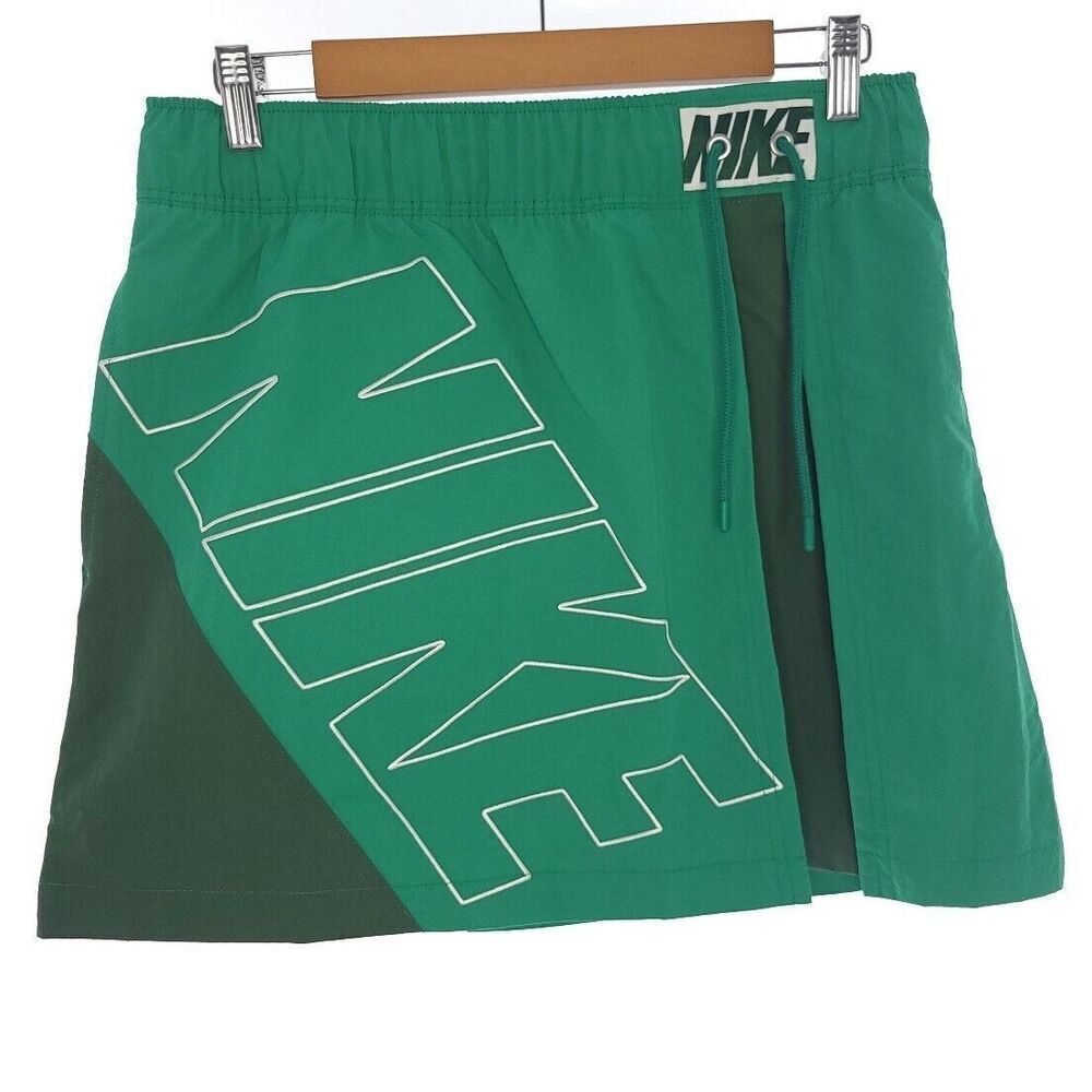 Nike Green Tracksuit Drawstring Waist Skirt Size M Loose Fit FD6946 365